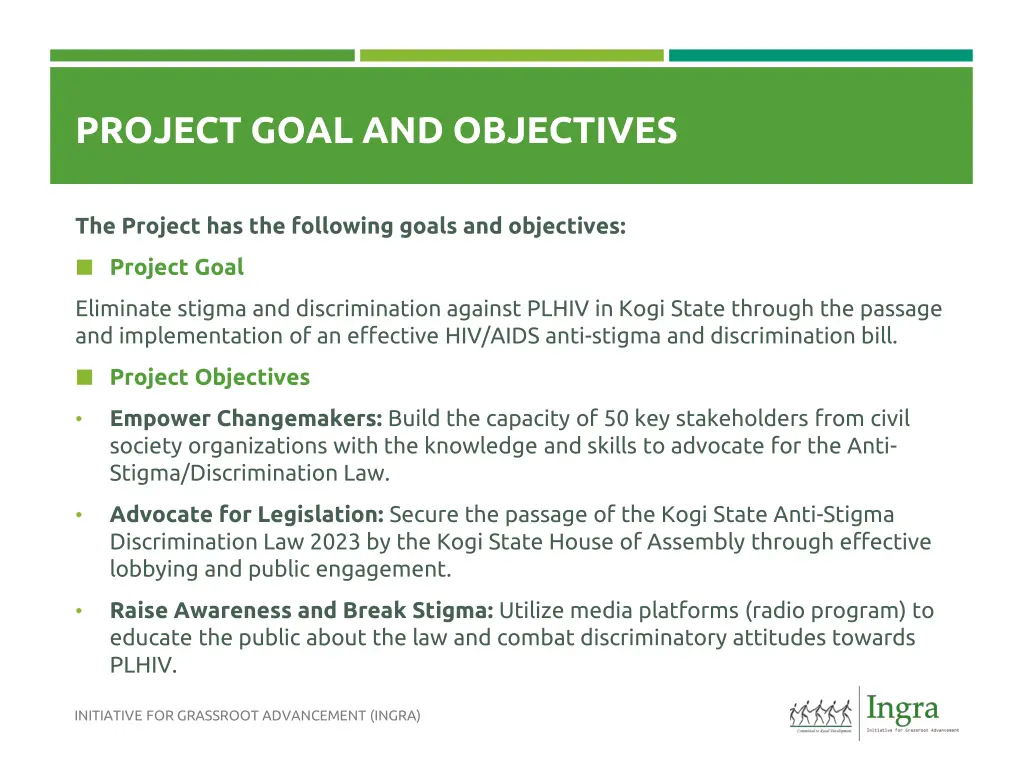 project goal and objectives