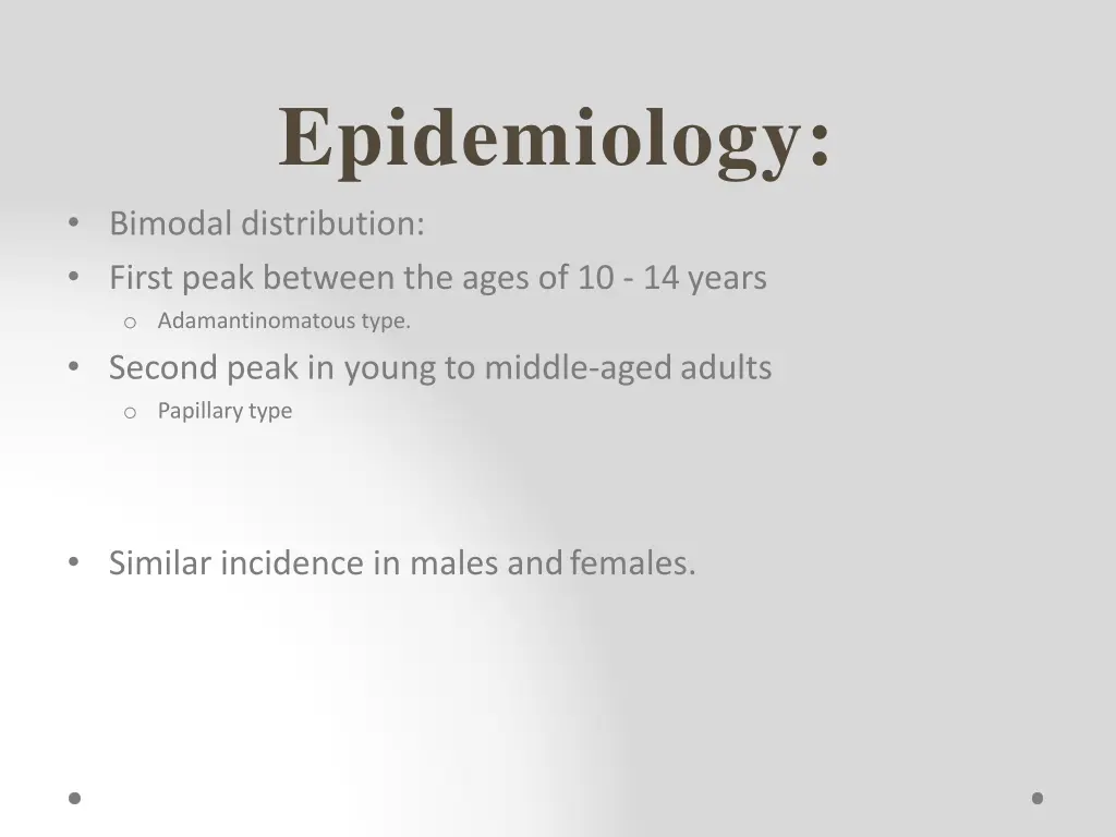 epidemiology bimodal distribution first peak