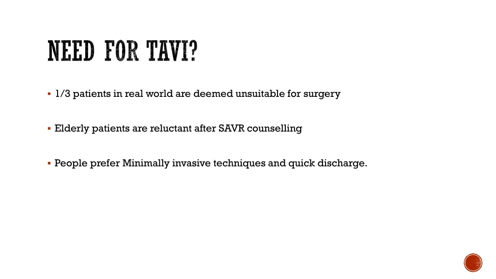 need for tavi