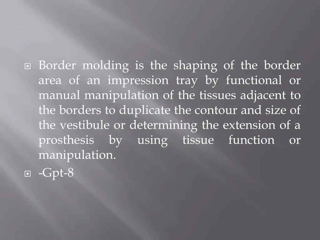 border molding is the shaping of the border area