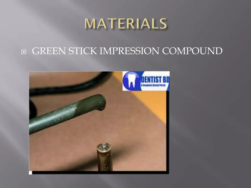 green stick impression compound