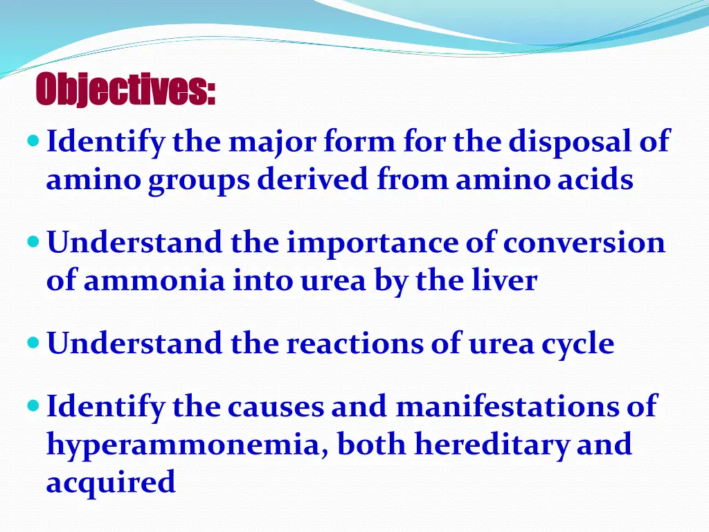 objectives objectives identify the major form
