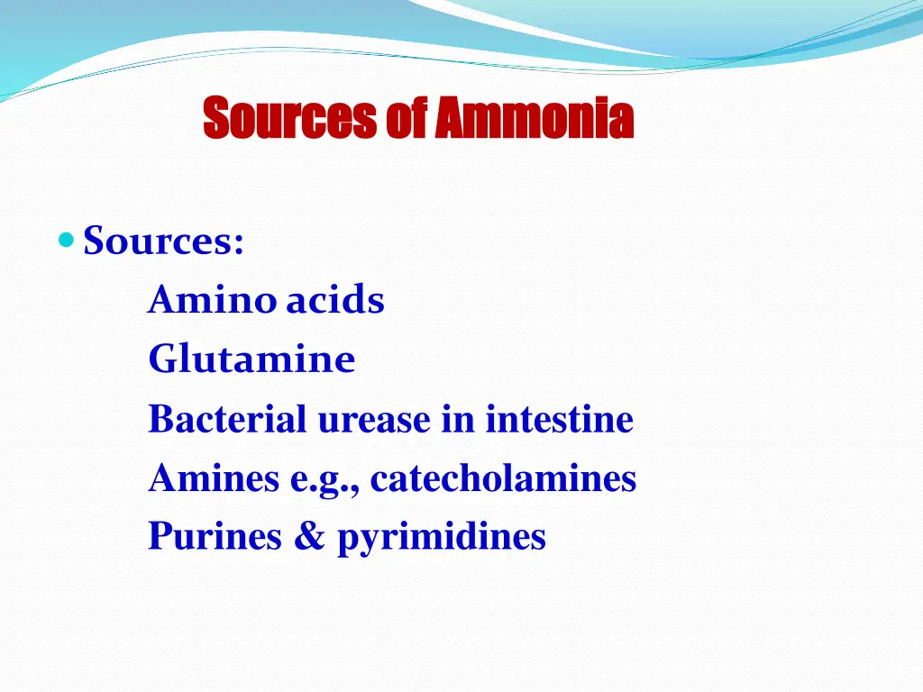 sources of ammonia sources of ammonia