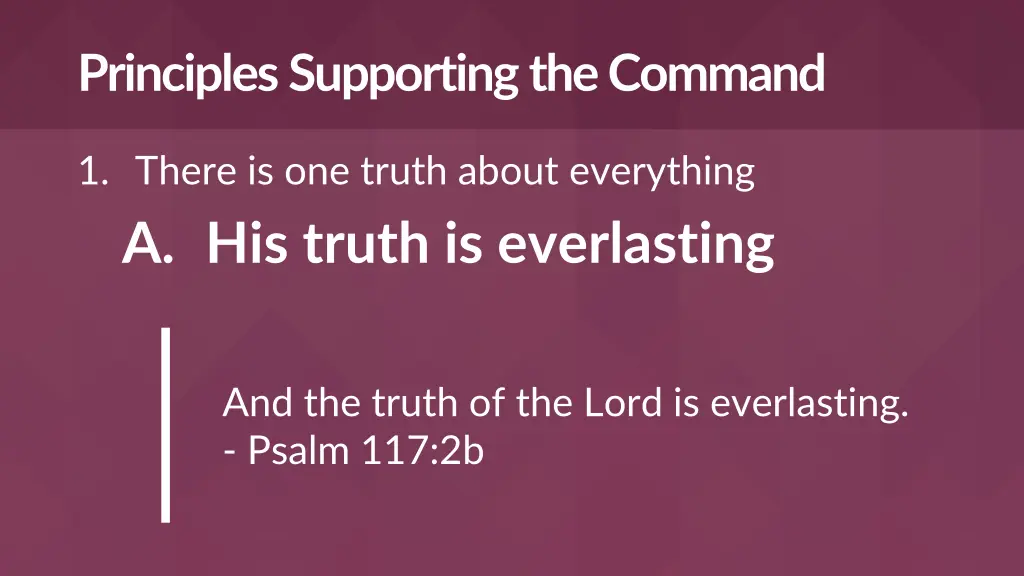 principles supporting the command 1