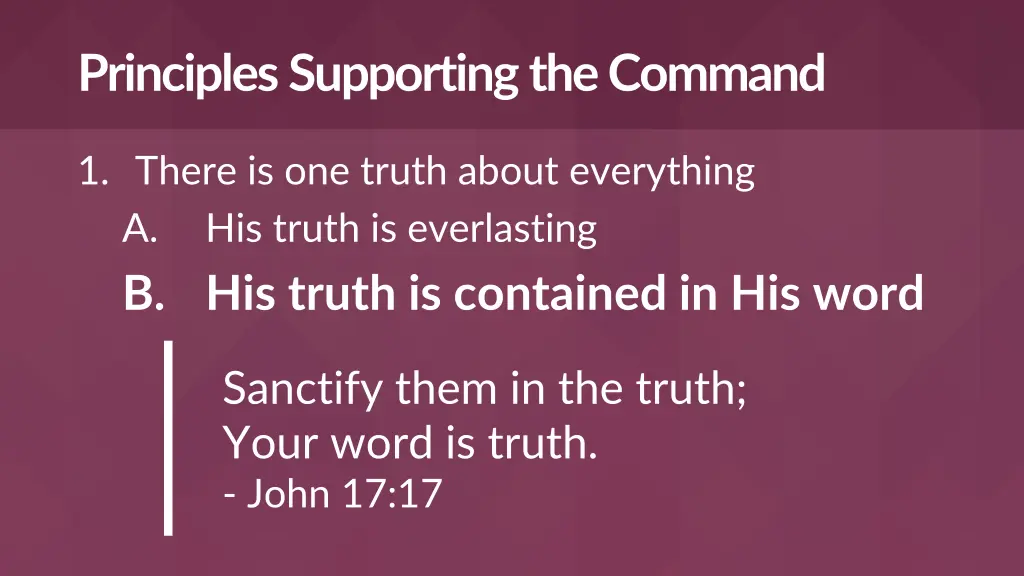 principles supporting the command 2