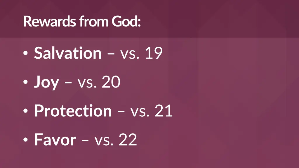 rewards from god