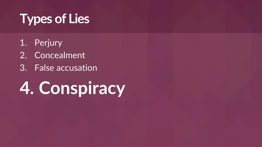 types of lies 3