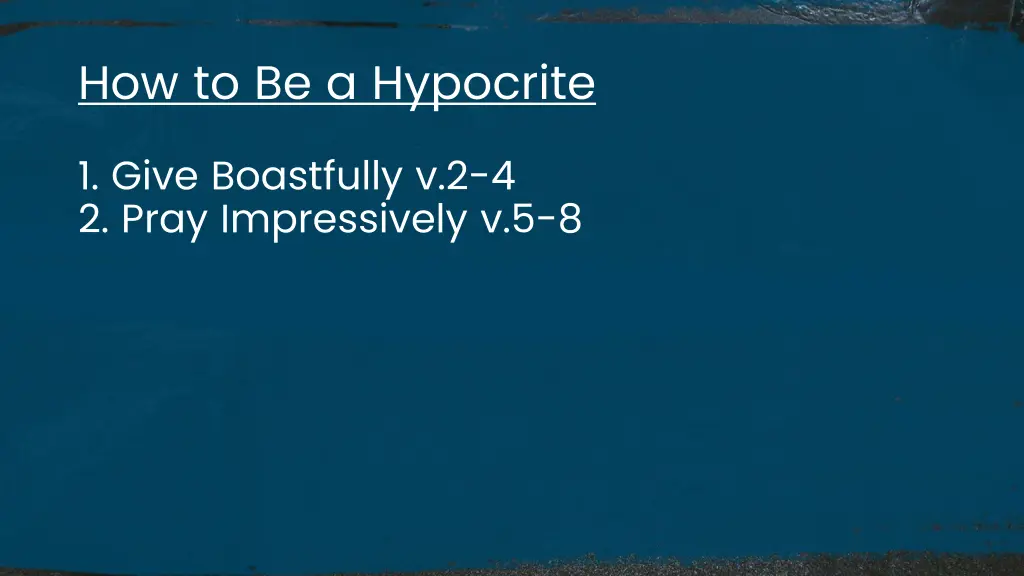 how to be a hypocrite 1