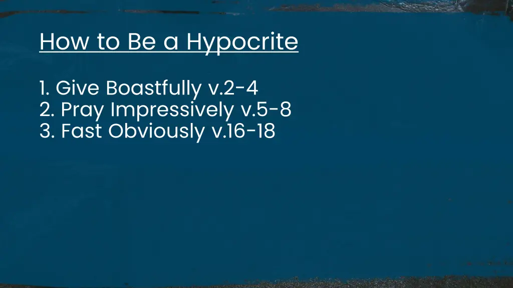 how to be a hypocrite 2