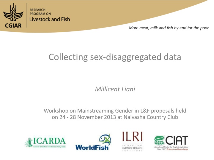 collecting sex disaggregated data