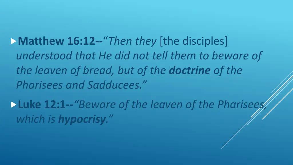matthew 16 12 then they the disciples understood