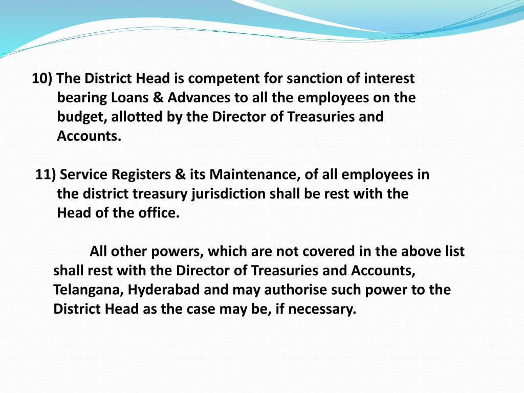 10 the district head is competent for sanction