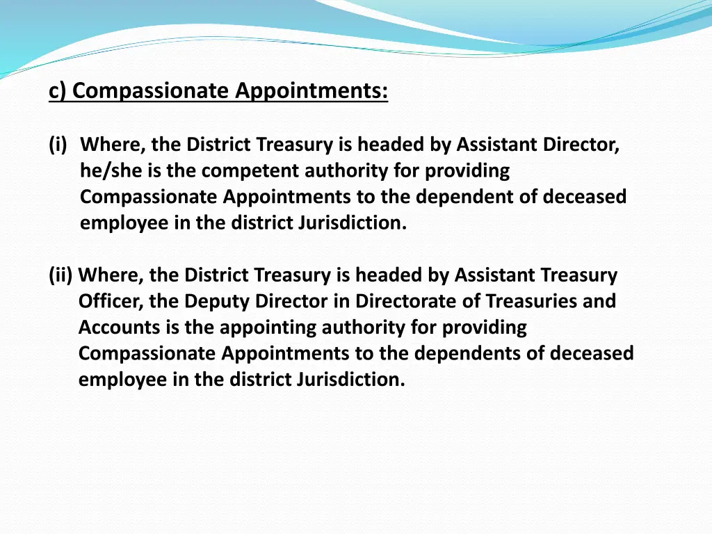 c compassionate appointments