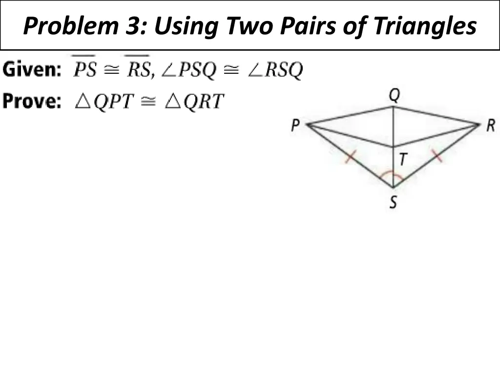 problem 3 using two pairs of triangles