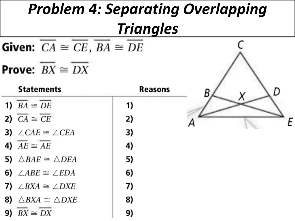 problem 4 separating overlapping triangles