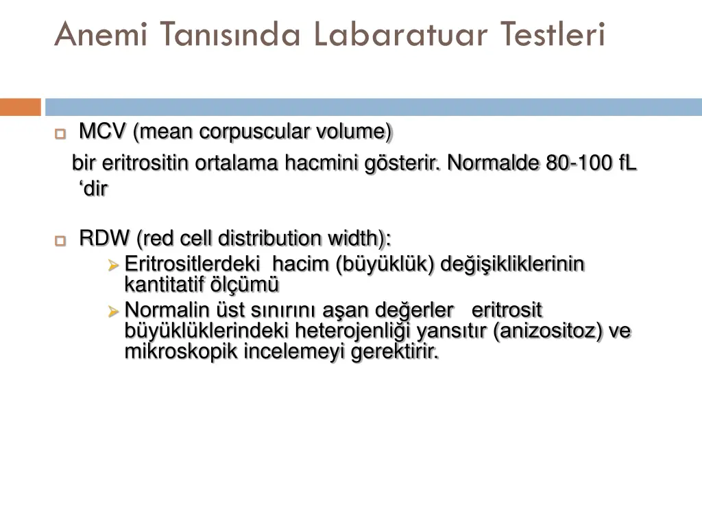 anemi tan s nda labaratuar testleri