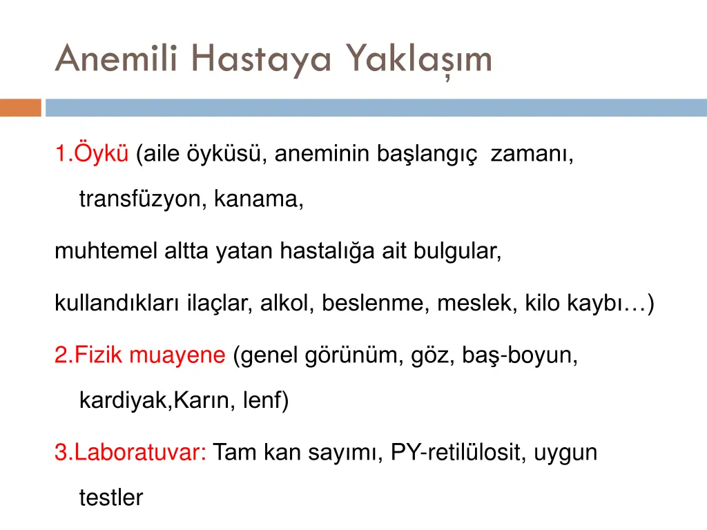 anemili hastaya yakla m
