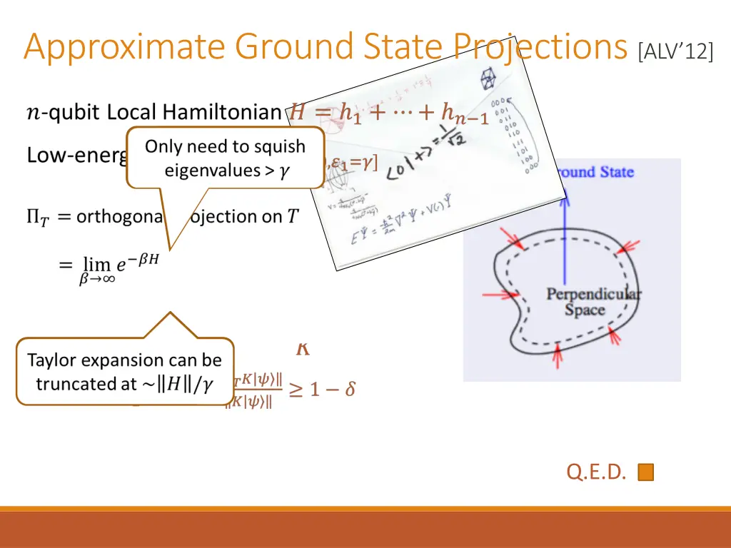 approximate ground state projections alv 12