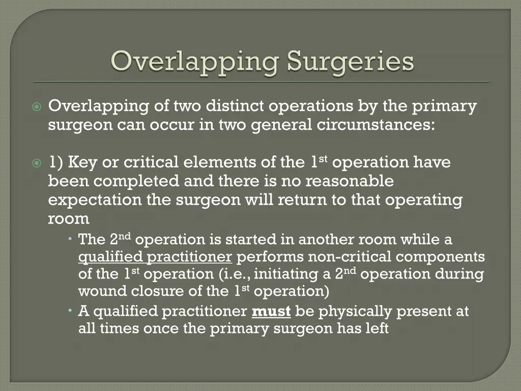 overlapping of two distinct operations