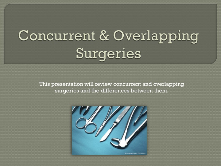 this presentation will review concurrent
