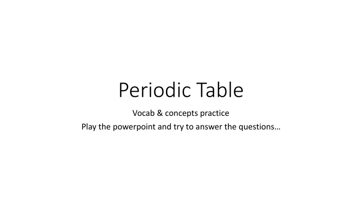 periodic table