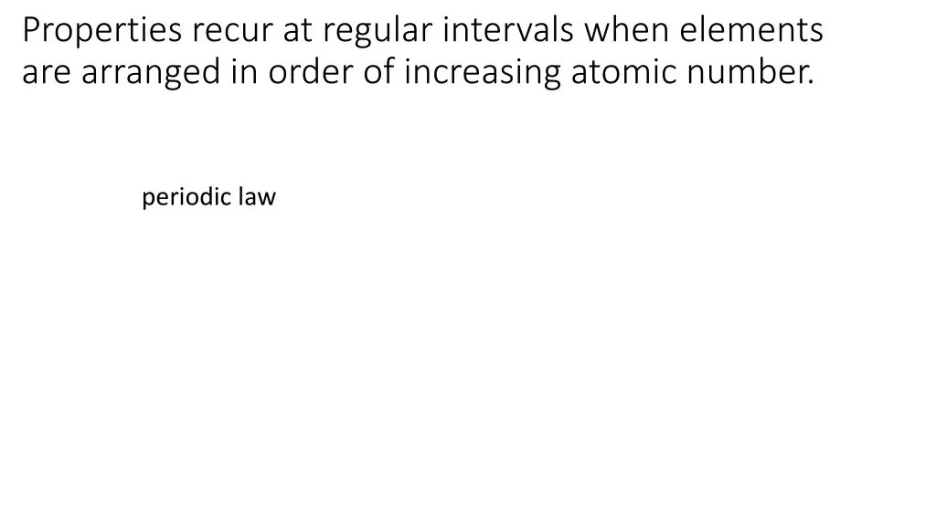 properties recur at regular intervals when
