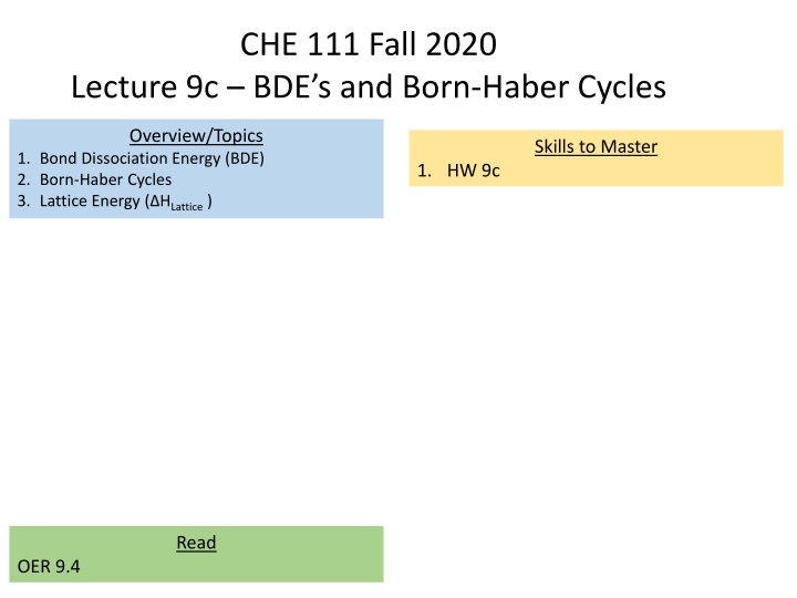 che 111 fall 2020