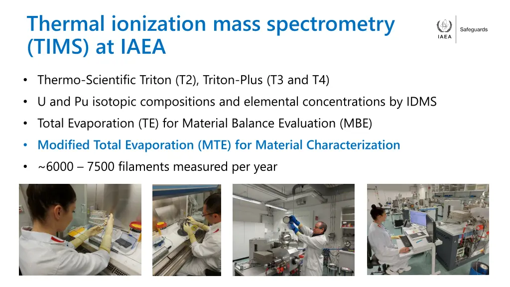 thermal ionization mass spectrometry tims at iaea