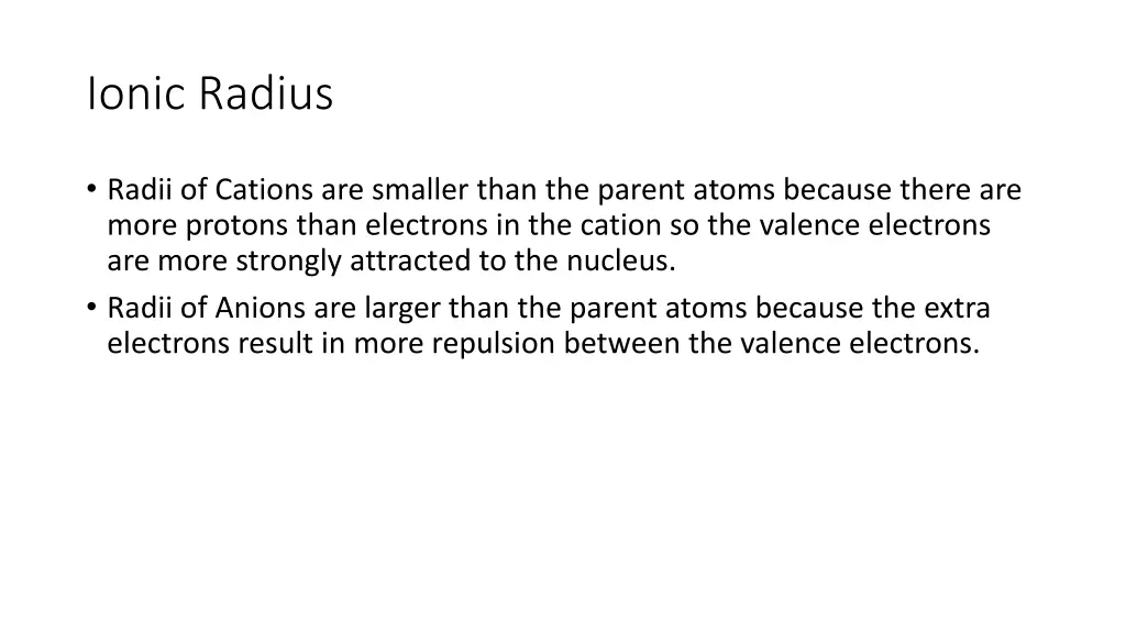 ionic radius