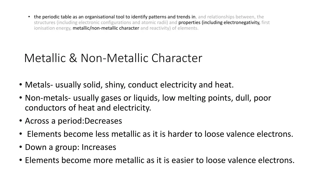 the periodic table as an organisational tool 12