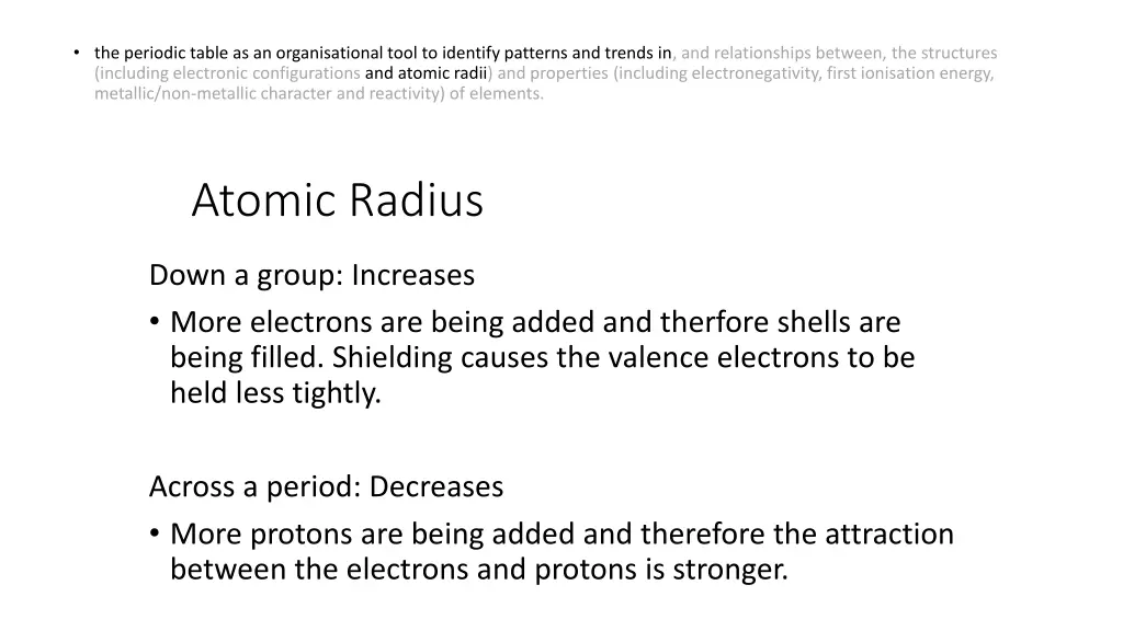 the periodic table as an organisational tool 5