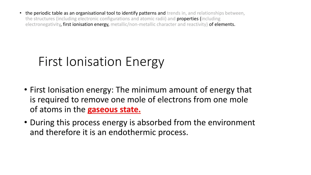 the periodic table as an organisational tool 6