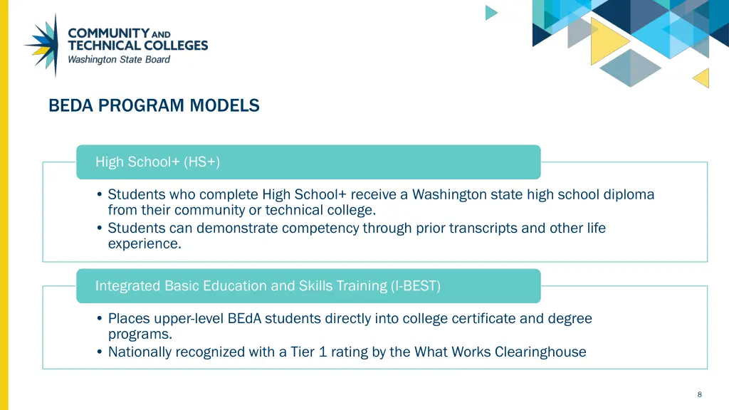 beda program models