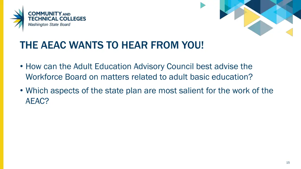 the aeac wants to hear from you