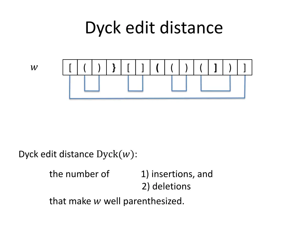 dyck edit distance