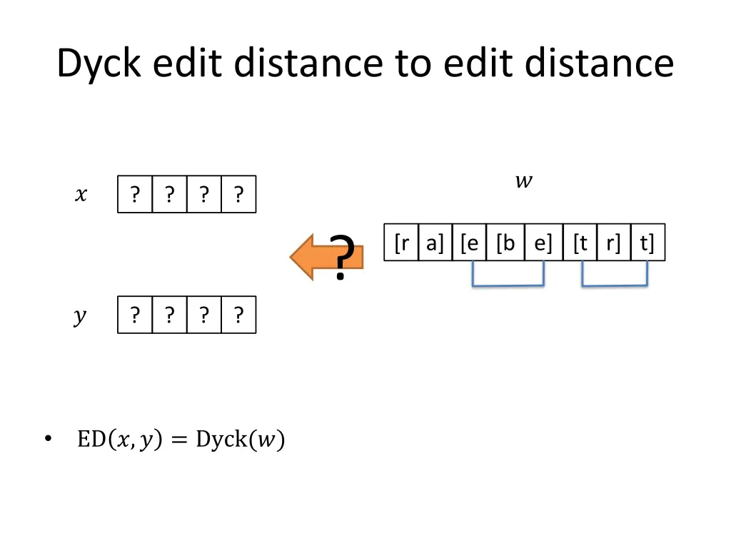 dyck edit distance to edit distance 1