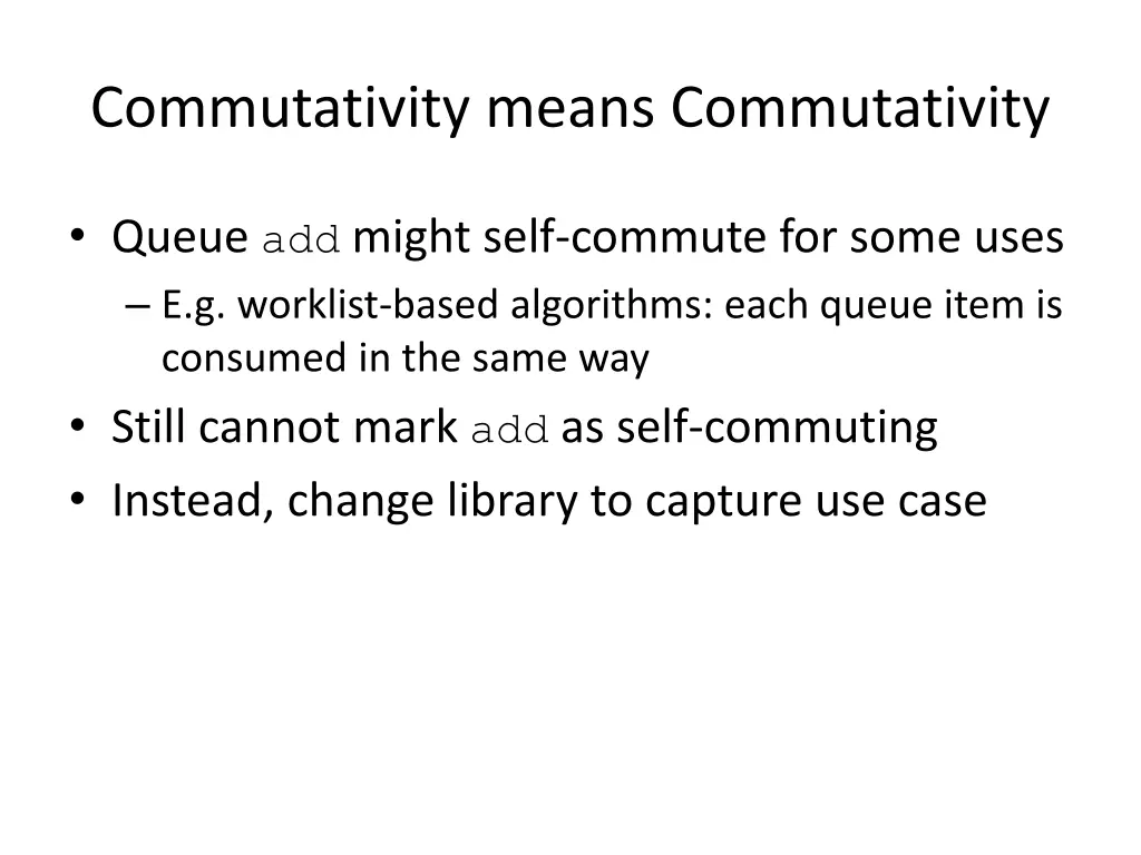 commutativity means commutativity