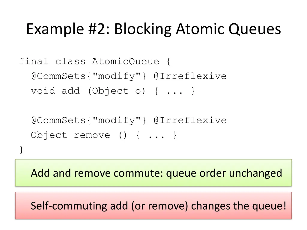 example 2 blocking atomic queues
