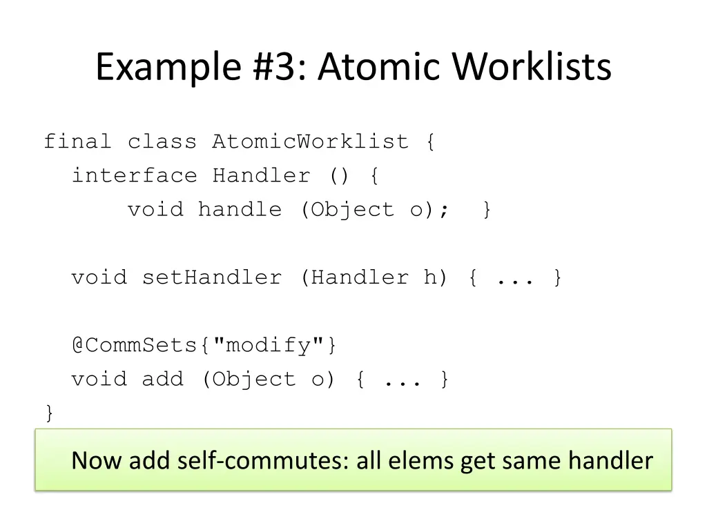 example 3 atomic worklists