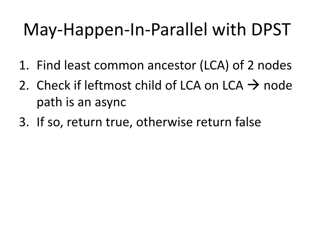 may happen in parallel with dpst