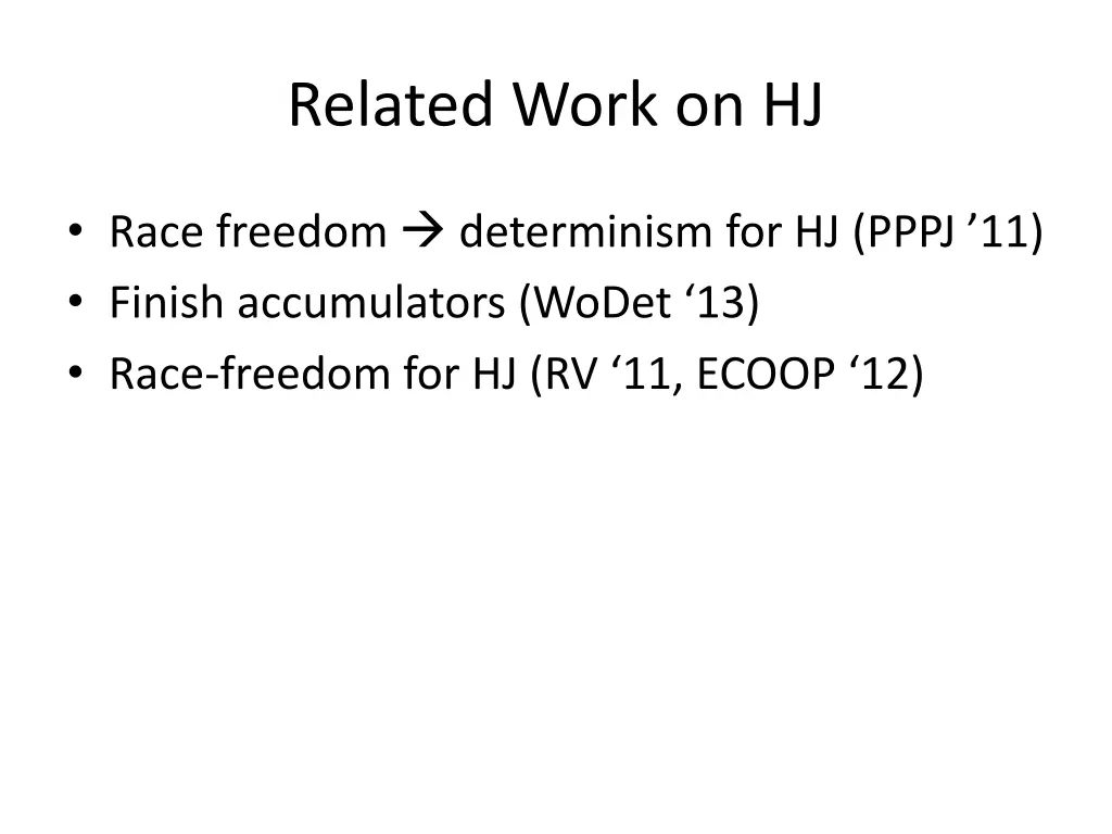 related work on hj
