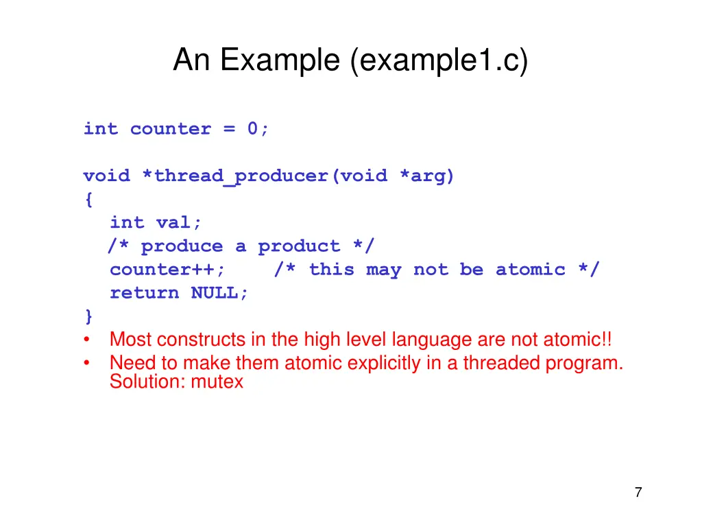 an example example1 c