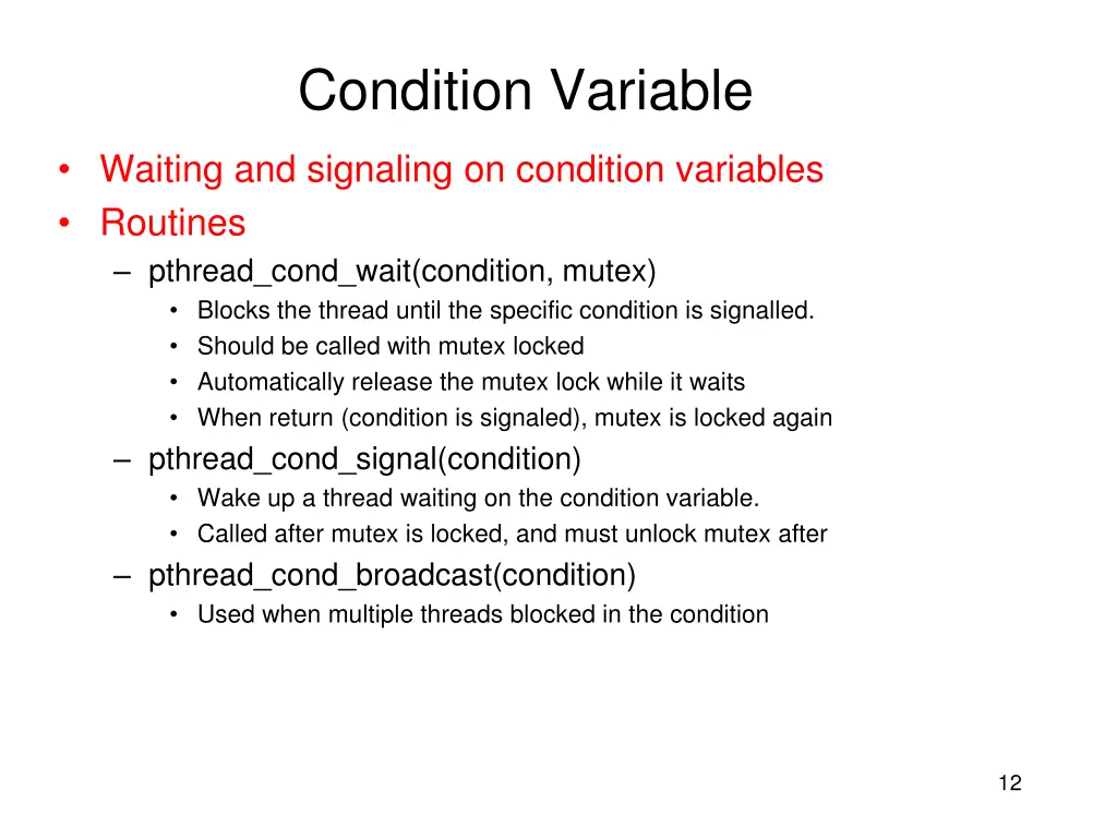 condition variable