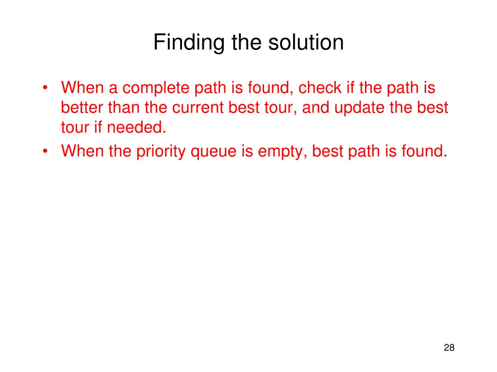 finding the solution