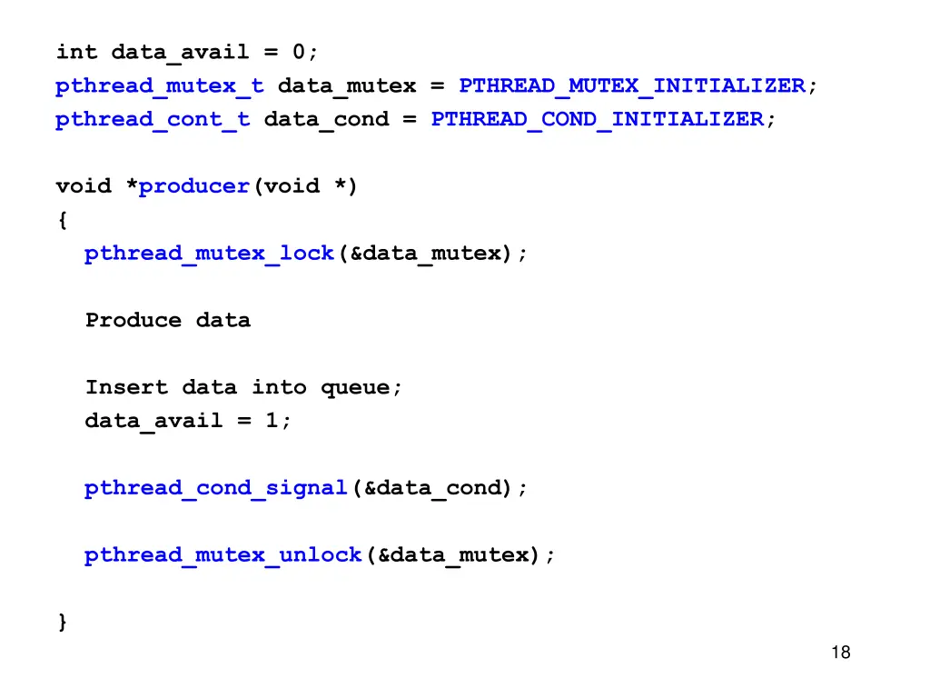 int data avail 0 pthread mutex t data mutex