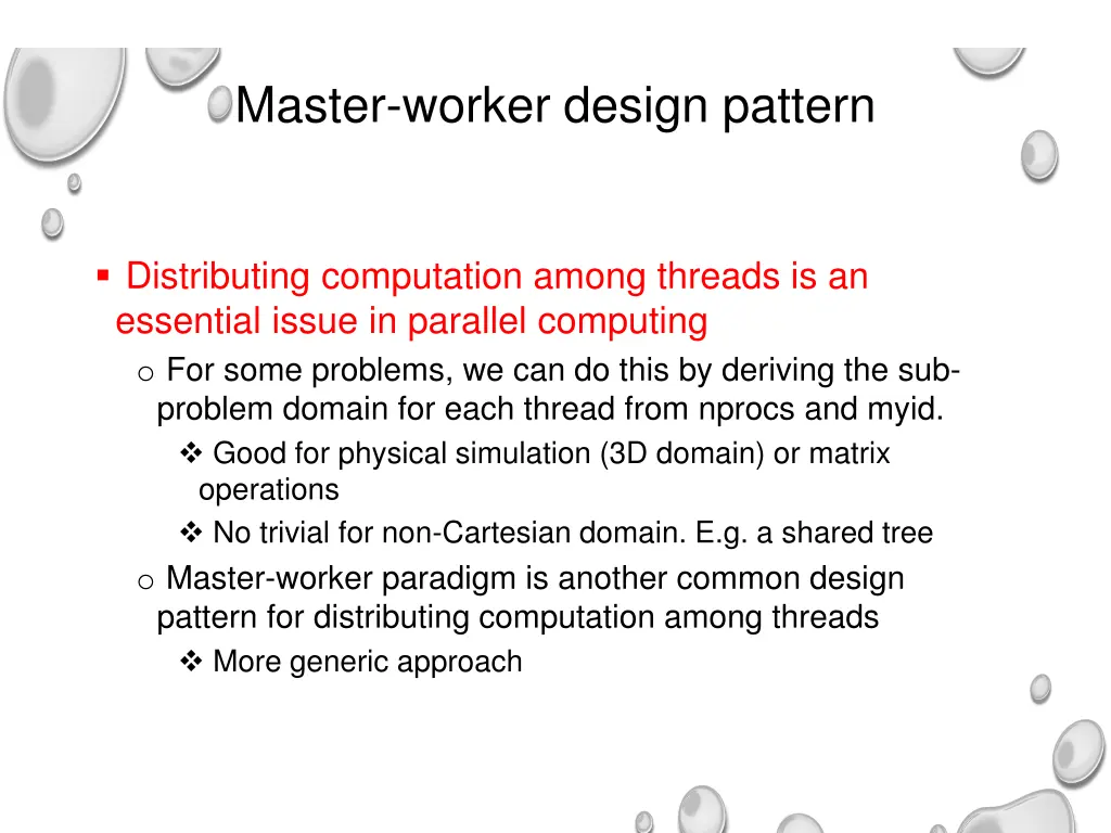 master worker design pattern