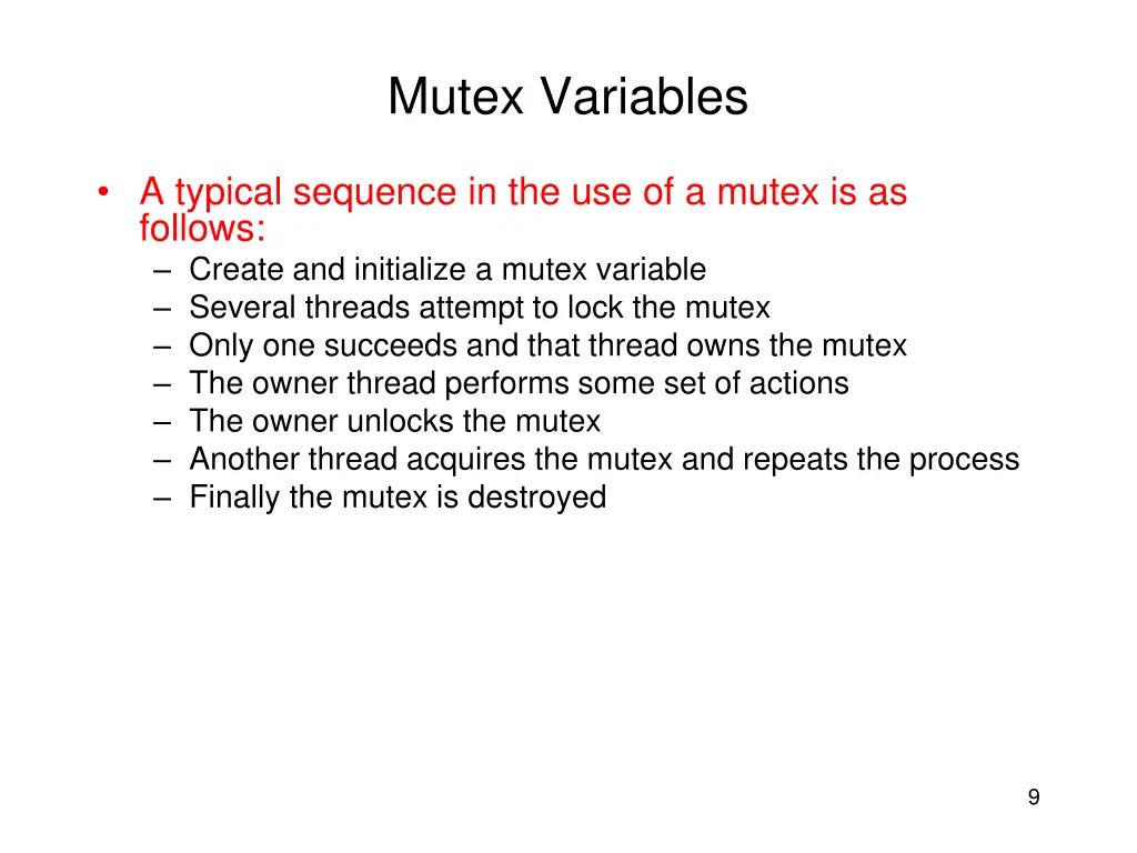 mutex variables 1