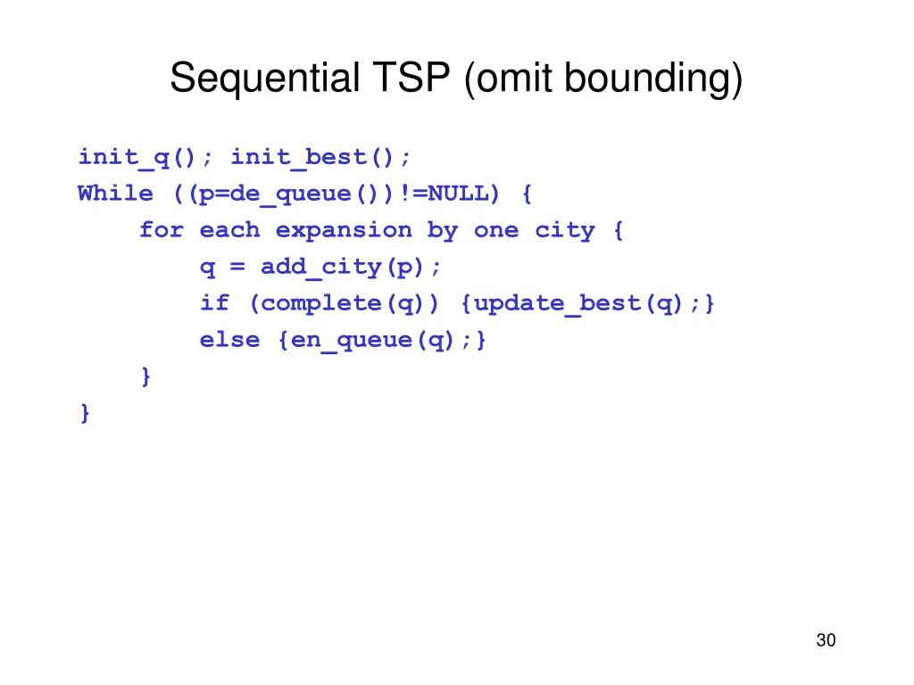 sequential tsp omit bounding