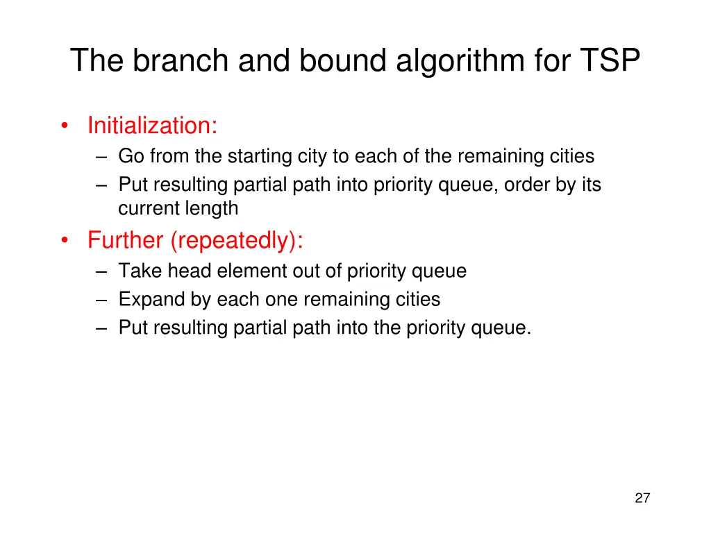 the branch and bound algorithm for tsp