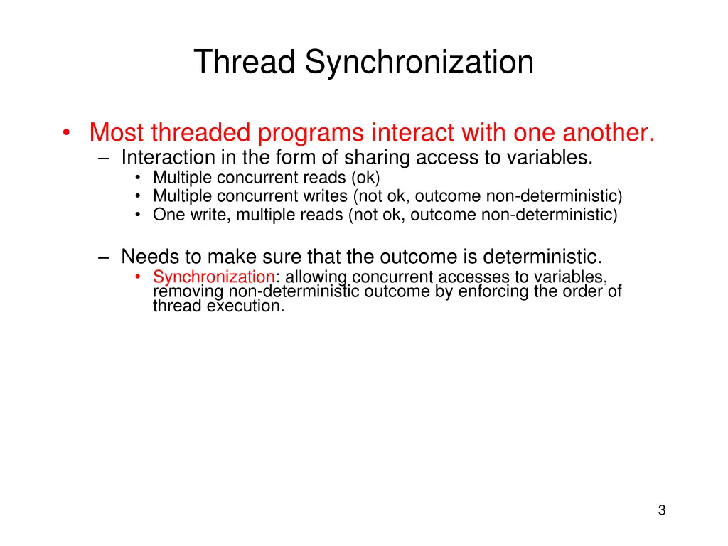 thread synchronization 2